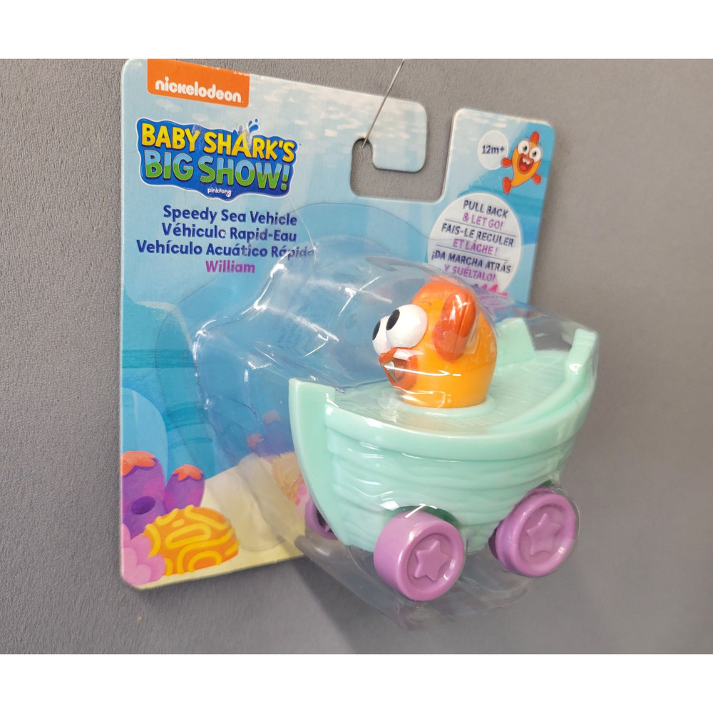 Baby Sharks Big Show Toy Speedy Sea Vehicle William Fish Pull Back‎ & Let Go New